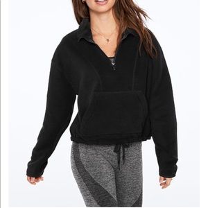 PINK polar fleece half-zip